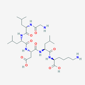 molecular formula C30H55N7O9 B011921 Glycyl-leucyl-leucyl-aspartyl-leucyl-lysine CAS No. 101510-87-6