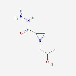 molecular formula C6H13N3O2 B11921062 1-(2-Hydroxypropyl)aziridine-2-carbohydrazide CAS No. 71331-17-4