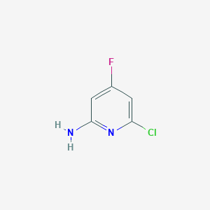 molecular formula C5H4ClFN2 B11921079 6-Chloro-4-fluoropyridin-2-amine 
