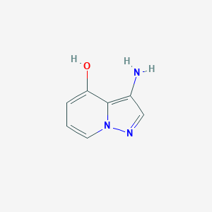 molecular formula C7H7N3O B11921095 3-Aminopyrazolo[1,5-a]pyridin-4-ol 