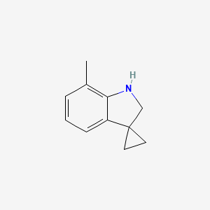 molecular formula C11H13N B11921139 7'-Methylspiro[cyclopropane-1,3'-indoline] 