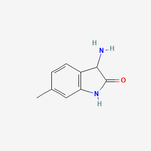 molecular formula C9H10N2O B11921151 3-Amino-6-methylindolin-2-one 