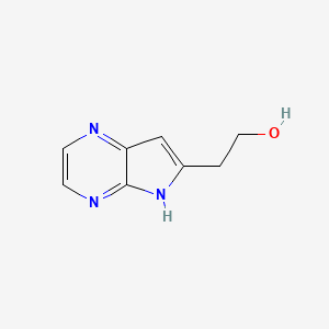 molecular formula C8H9N3O B11921158 2-(5H-Pyrrolo[2,3-b]pyrazin-6-yl)ethanol CAS No. 1260891-83-5