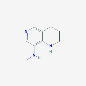 molecular formula C9H13N3 B11921163 (1,2,3,4-Tetrahydro-1,6-naphthyridin-8-yl)methanamine CAS No. 362606-18-6