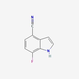 molecular formula C9H5FN2 B11921208 7-Fluoro-1H-indole-4-carbonitrile 