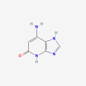 molecular formula C6H6N4O B11921221 7-amino-1H-imidazo[4,5-b]pyridin-5(4H)-one 