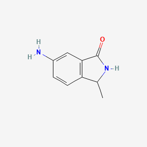 molecular formula C9H10N2O B11921237 6-Amino-3-methylisoindolin-1-one 