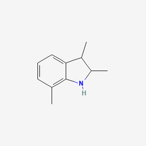 molecular formula C11H15N B11921243 2,3,7-Trimethylindoline CAS No. 41652-83-9