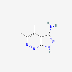 molecular formula C7H9N5 B11921324 4,5-dimethyl-1H-pyrazolo[3,4-c]pyridazin-3-amine 