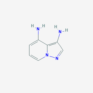 molecular formula C7H8N4 B11921330 Pyrazolo[1,5-a]pyridine-3,4-diamine CAS No. 340961-88-8