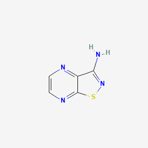 molecular formula C5H4N4S B11921341 Isothiazolo[4,5-b]pyrazin-3-amine CAS No. 92914-68-6