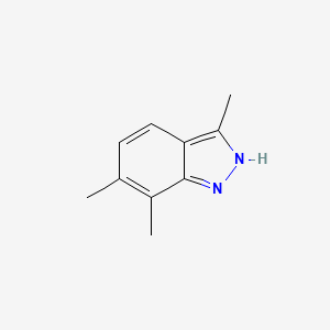 molecular formula C10H12N2 B11921377 3,6,7-Trimethyl-1H-indazole 
