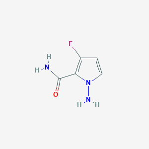 molecular formula C5H6FN3O B11921407 1-Amino-3-fluoro-1H-pyrrole-2-carboxamide 