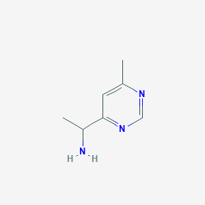 molecular formula C7H11N3 B11921644 1-(6-Methylpyrimidin-4-yl)ethan-1-amine 