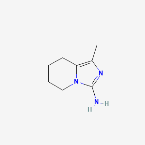 molecular formula C8H13N3 B11921657 1-Methyl-5,6,7,8-tetrahydroimidazo[1,5-a]pyridin-3-amine 