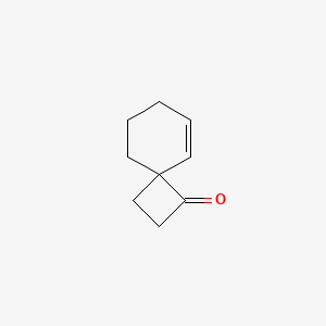 molecular formula C9H12O B11921732 Spiro[3.5]non-5-EN-1-one 