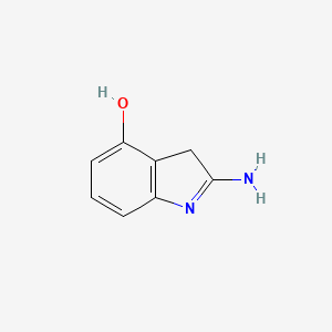 molecular formula C8H8N2O B11921833 2-Amino-3H-indol-4-ol 