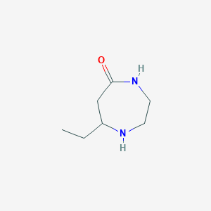 molecular formula C7H14N2O B11921923 7-Ethyl-1,4-diazepan-5-one 