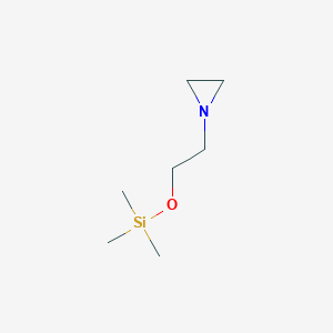 molecular formula C7H17NOSi B11921972 1-(2-((Trimethylsilyl)oxy)ethyl)aziridine CAS No. 24685-68-5