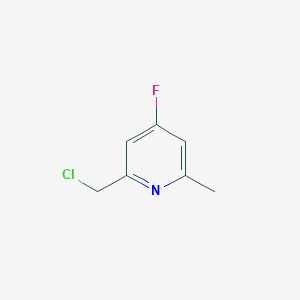 molecular formula C7H7ClFN B11921985 2-(Chloromethyl)-4-fluoro-6-methylpyridine 