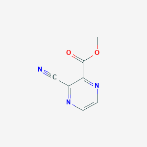molecular formula C7H5N3O2 B11921994 Methyl 3-cyanopyrazine-2-carboxylate 