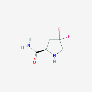 molecular formula C5H8F2N2O B11922001 (R)-4,4-Difluoropyrrolidine-2-carboxamide 