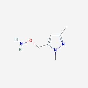 molecular formula C6H11N3O B11922110 O-((1,3-Dimethyl-1H-pyrazol-5-yl)methyl)hydroxylamine 