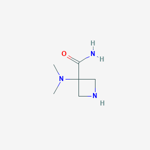 molecular formula C6H13N3O B11922111 3-(Dimethylamino)azetidine-3-carboxamide 