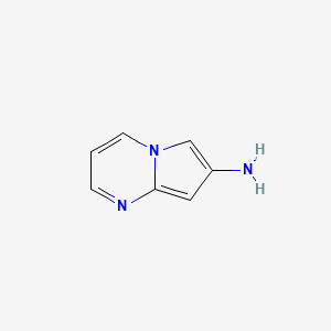 molecular formula C7H7N3 B11922255 Pyrrolo[1,2-a]pyrimidin-7-amine 