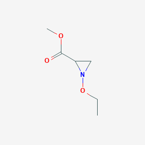 molecular formula C6H11NO3 B11922264 Methyl 1-ethoxyaziridine-2-carboxylate 