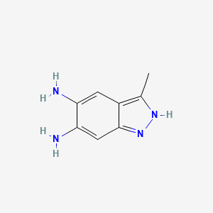 molecular formula C8H10N4 B11922265 3-Methyl-1H-indazole-5,6-diamine 