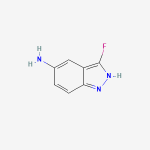 molecular formula C7H6FN3 B11922292 3-Fluoro-1H-indazol-5-amine CAS No. 221681-74-9