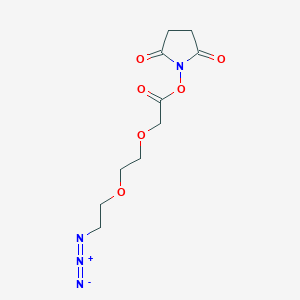 molecular formula C10H14N4O6 B1192233 Azido-PEG2-CH2CO2-NHS 
