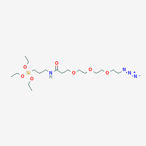 molecular formula C18H38N4O7Si B1192234 Azido-PEG3-triethoxysilane 
