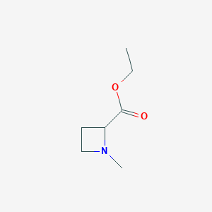 molecular formula C7H13NO2 B11922431 Ethyl 1-methyl-2-azetidinecarboxylate CAS No. 42364-44-3