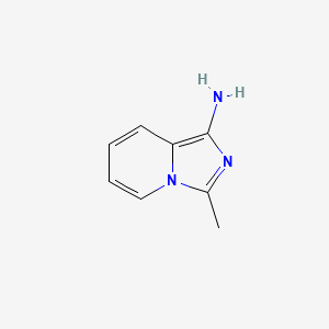 molecular formula C8H9N3 B11922526 3-Methylimidazo[1,5-a]pyridin-1-amine 