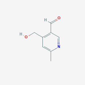 molecular formula C8H9NO2 B11922604 4-(Hydroxymethyl)-6-methylnicotinaldehyde 