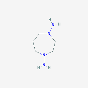 molecular formula C5H14N4 B11922613 1,4-Diazepane-1,4-diamine 