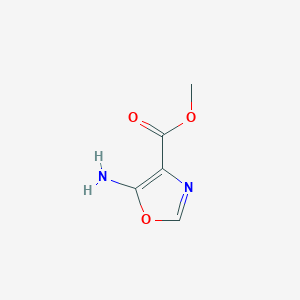 molecular formula C5H6N2O3 B11922664 Methyl 5-aminooxazole-4-carboxylate CAS No. 63820-04-2