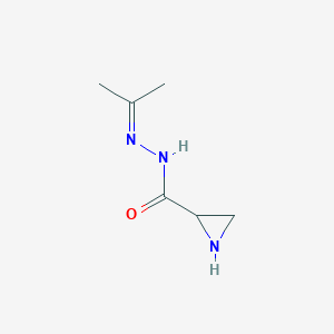 molecular formula C6H11N3O B11922707 N'-(Propan-2-ylidene)aziridine-2-carbohydrazide 