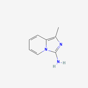 molecular formula C8H9N3 B11922801 1-Methylimidazo[1,5-a]pyridin-3-amine 