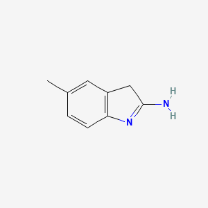 molecular formula C9H10N2 B11922906 5-Methyl-3H-indol-2-amine 