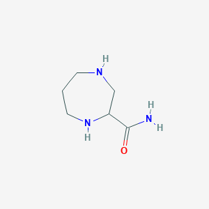molecular formula C6H13N3O B11923043 1,4-Diazepane-2-carboxamide 