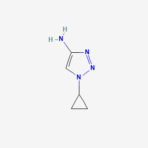 molecular formula C5H8N4 B11923080 4-Amino-1-cyclopropyl-1H-1,2,3-triazole 