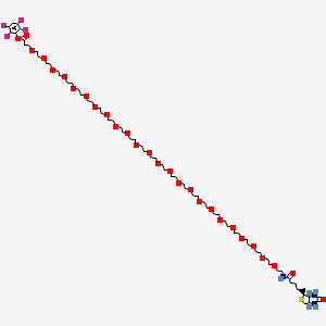 molecular formula C67H117F4N3O28S B1192314 Biotin-PEG24-TFP ester 