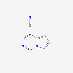 molecular formula C8H5N3 B11923157 Pyrrolo[1,2-c]pyrimidine-4-carbonitrile 