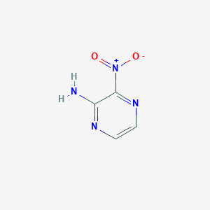 molecular formula C4H4N4O2 B11923186 3-Nitropyrazin-2-amine 