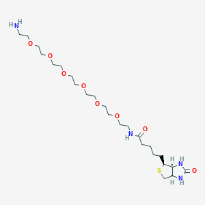 molecular formula C24H46N4O8S B1192320 Biotin-PEG6-Amine 