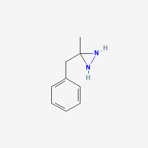 molecular formula C9H12N2 B11923307 3-Methyl-3-benzyldiaziridine CAS No. 53451-94-8