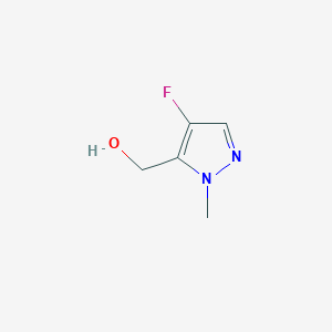molecular formula C5H7FN2O B11923378 4-Fluoro-1-methylpyrazole-5-methanol 